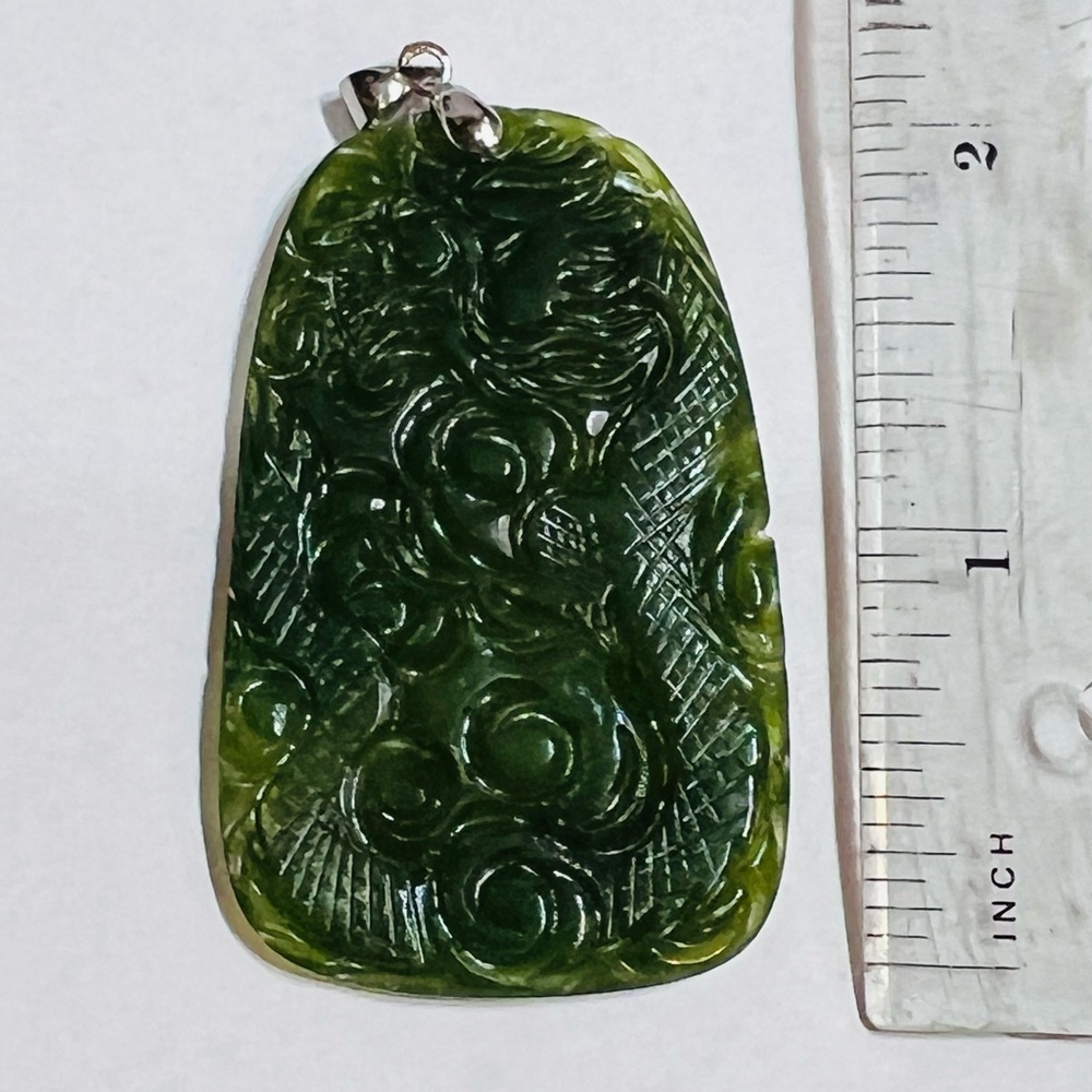 Dark green Jade  pendant - Picture 7 of 7